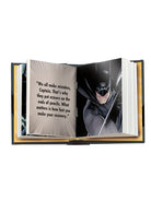 Hardcover book titled "DC Comics: Batman - Quotes from Gotham City" by Insight Editions, featuring Batman illustrations.