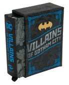 Hardcover book titled DC Comics Villains of Gotham City by Insight Editions, featuring illustrations of iconic Gotham villains.