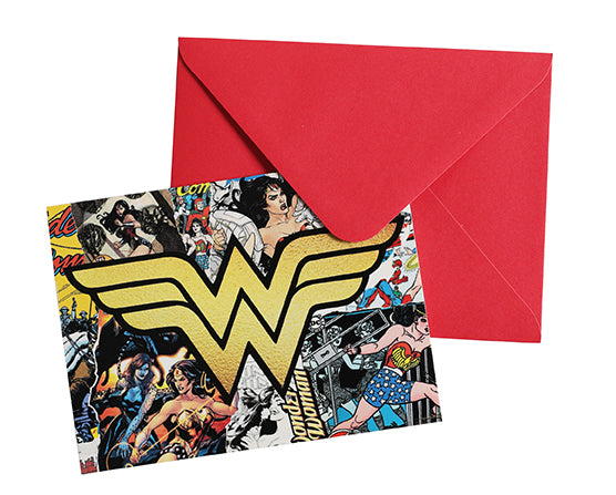Hardcover set of DC Comics Wonder Woman blank boxed note cards by Insight Editions, featuring iconic Wonder Woman artwork.