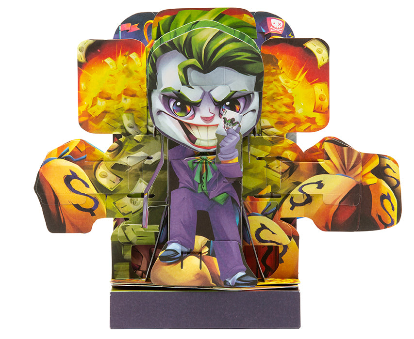 Hardcover DC Flip Pop book featuring The Joker character from Insight Editions with vibrant cover art.