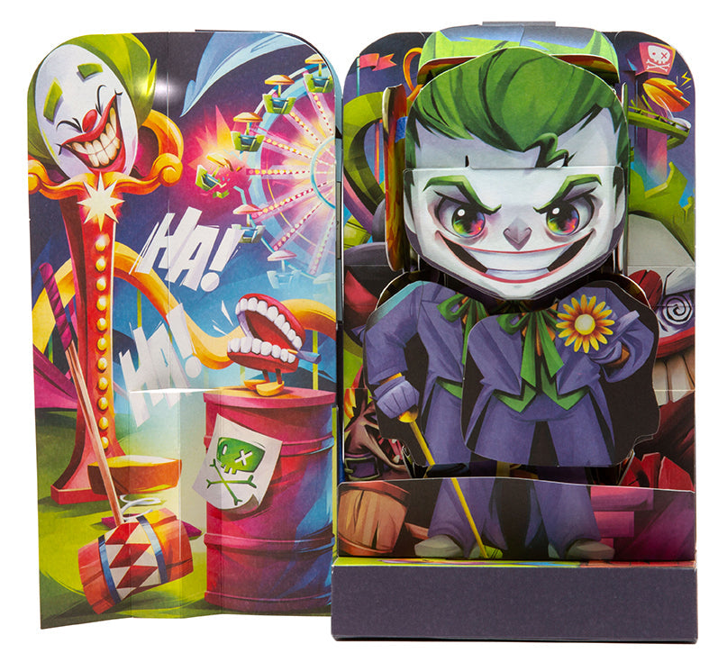 Hardcover DC Flip Pop: The Joker book by Insight Editions with colorful Joker-themed illustrations and design.