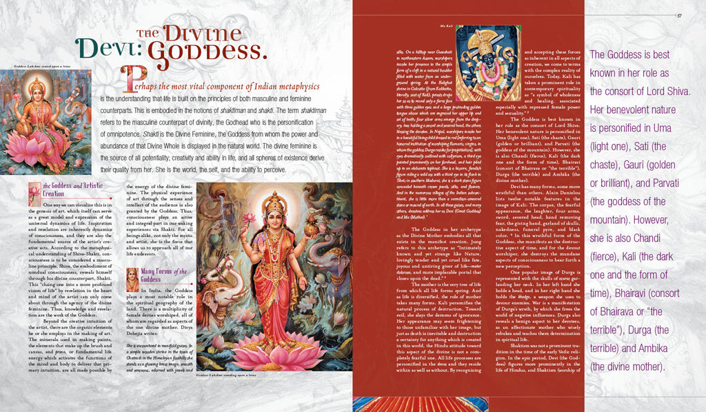 Hardcover book titled Devi by Insight Editions with detailed cover art and textured finish.