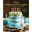 Hardcover book titled Disney: Cooking with Magic: A Century of Recipes by Insight Editions, featuring colorful Disney-themed recipe pages.
