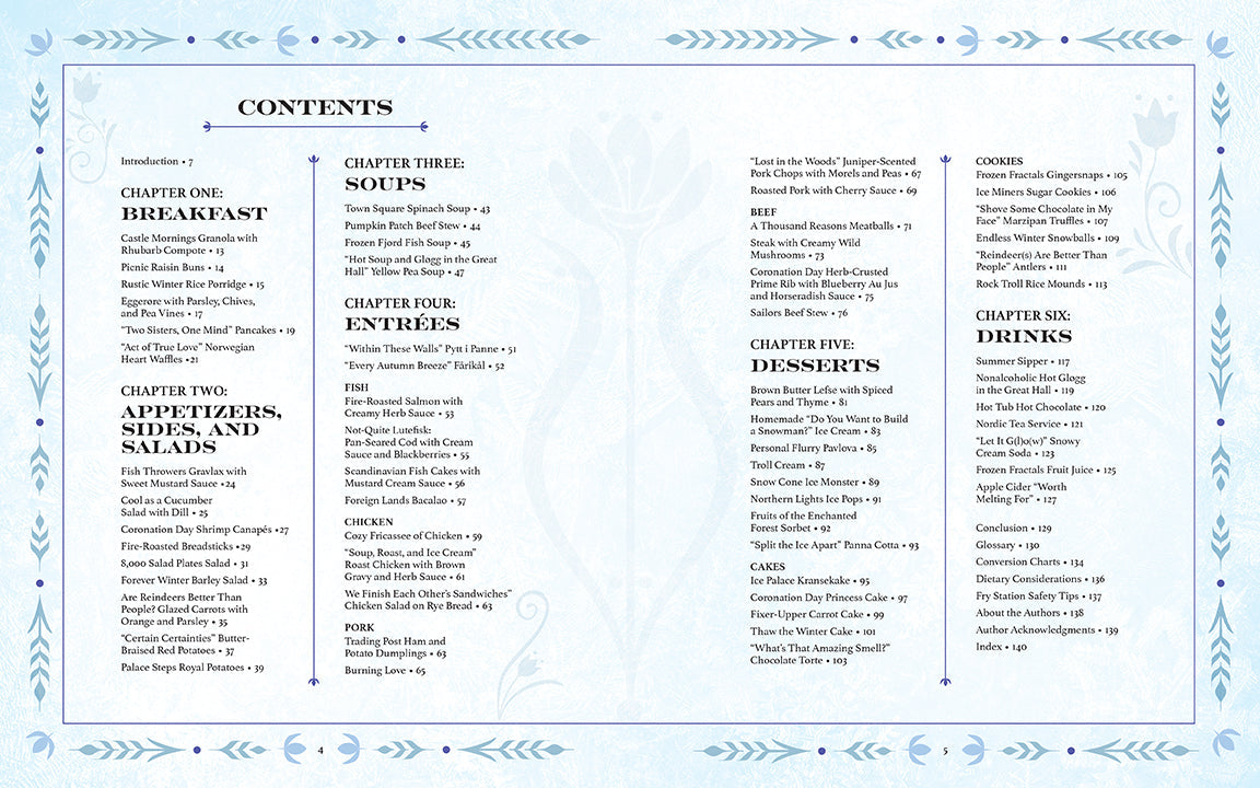 Hardcover Disney Frozen: The Official Cookbook by Insight Editions, featuring colorful food illustrations and Frozen-themed design.