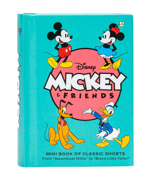 Hardcover Disney Mickey and Friends Mini Book of Classic Shorts by Insight Editions, featuring colorful cartoon illustrations.