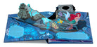 Hardcover Disney The Little Mermaid pop-up book by Insight Editions showing colorful underwater scene with mermaid and sea creatures.