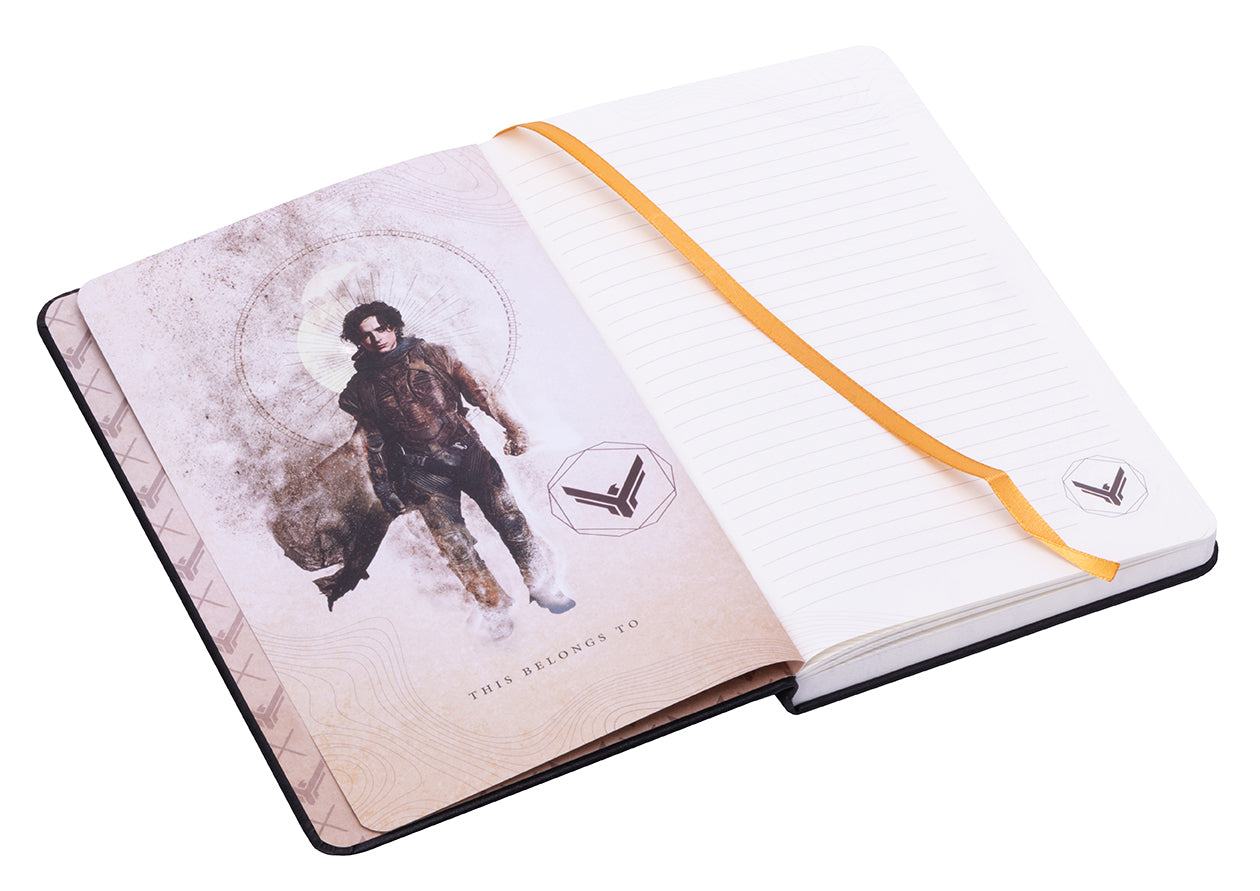 Hardcover Dune: House of Atreides journal with embossed cover and detailed design from Insight Editions.