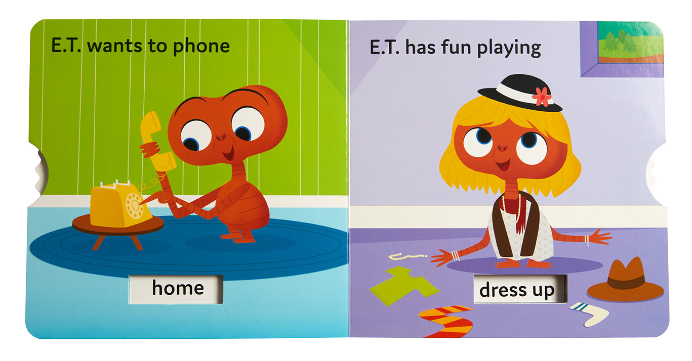 Hardcover edition of E.T. the Extra-Terrestrial: E.T.'s First Words by Insight Editions, showing the book cover with artwork.