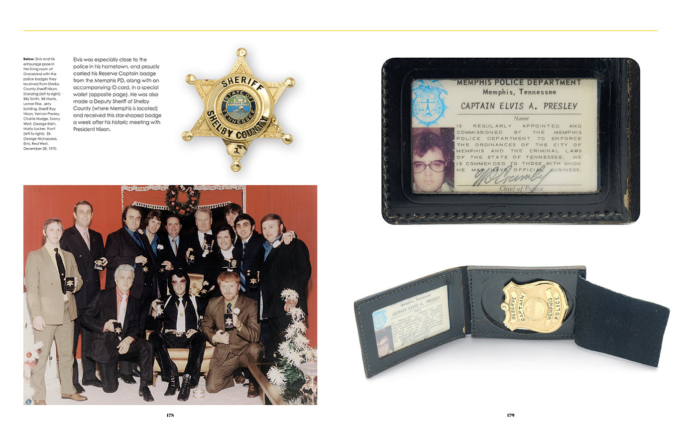 Hardcover book titled Elvis Presley Treasures by Insight Editions featuring Elvis Presley memorabilia and photographs.