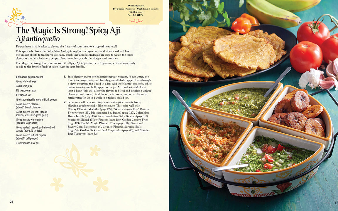Hardcover of Encanto: The Official Cookbook by Insight Editions featuring colorful book cover with vibrant illustrations.