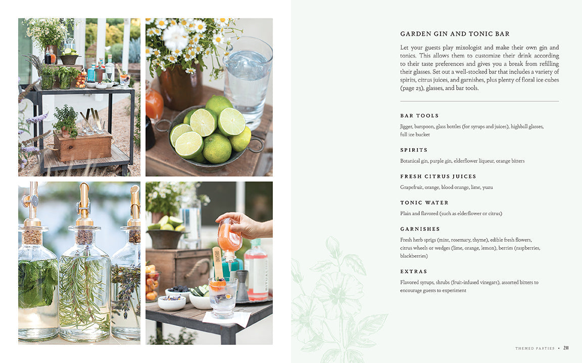 Hardcover book titled "Entertaining with Charm" by Insight Editions, featuring elegant cover design and decorative details.