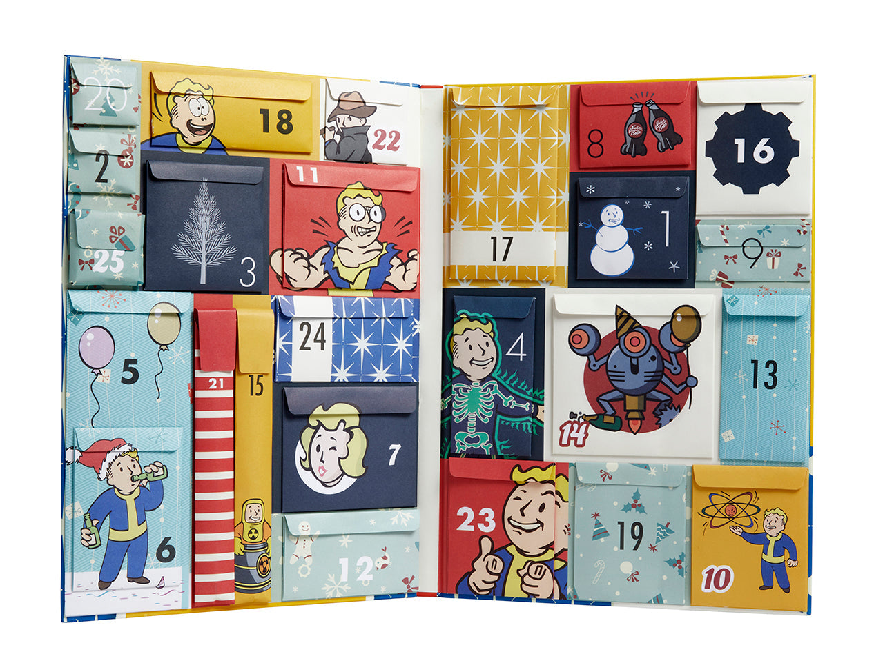 Hardcover Fallout: The Official Vault Dweller's Advent Calendar by Insight Editions, featuring themed images and design elements.