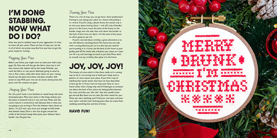 Hardcover book titled "Festive As F*ck" by Insight Editions with colorful festive cover design.