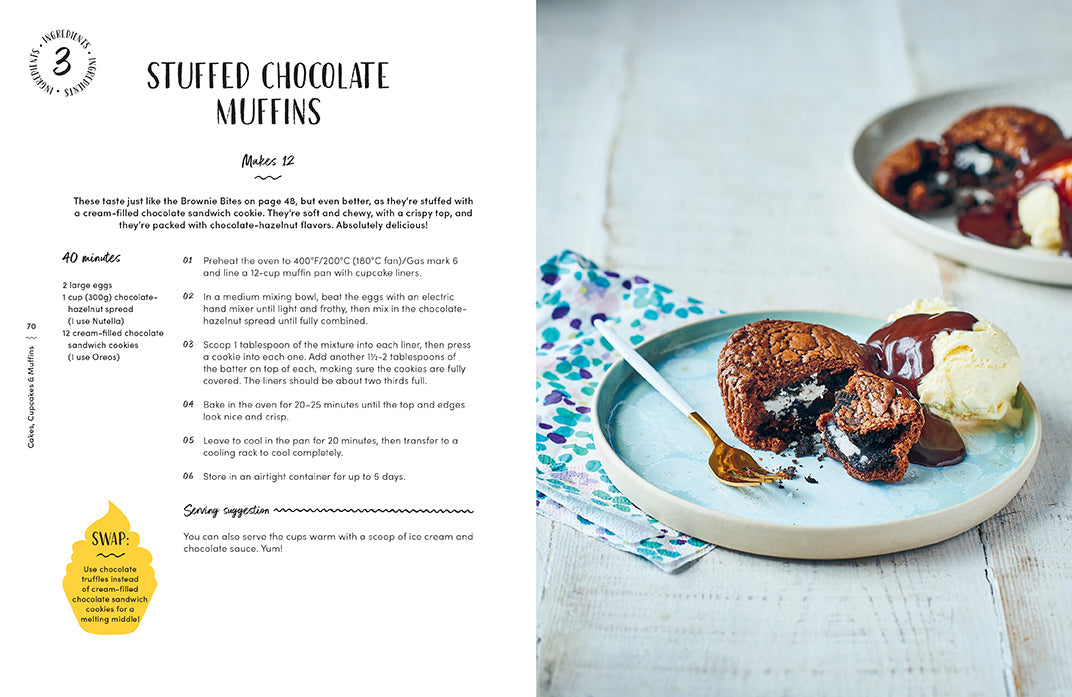 Hardcover copy of FitWaffle's Baking It Easy cookbook by Insight Editions, featuring a clean cover design.