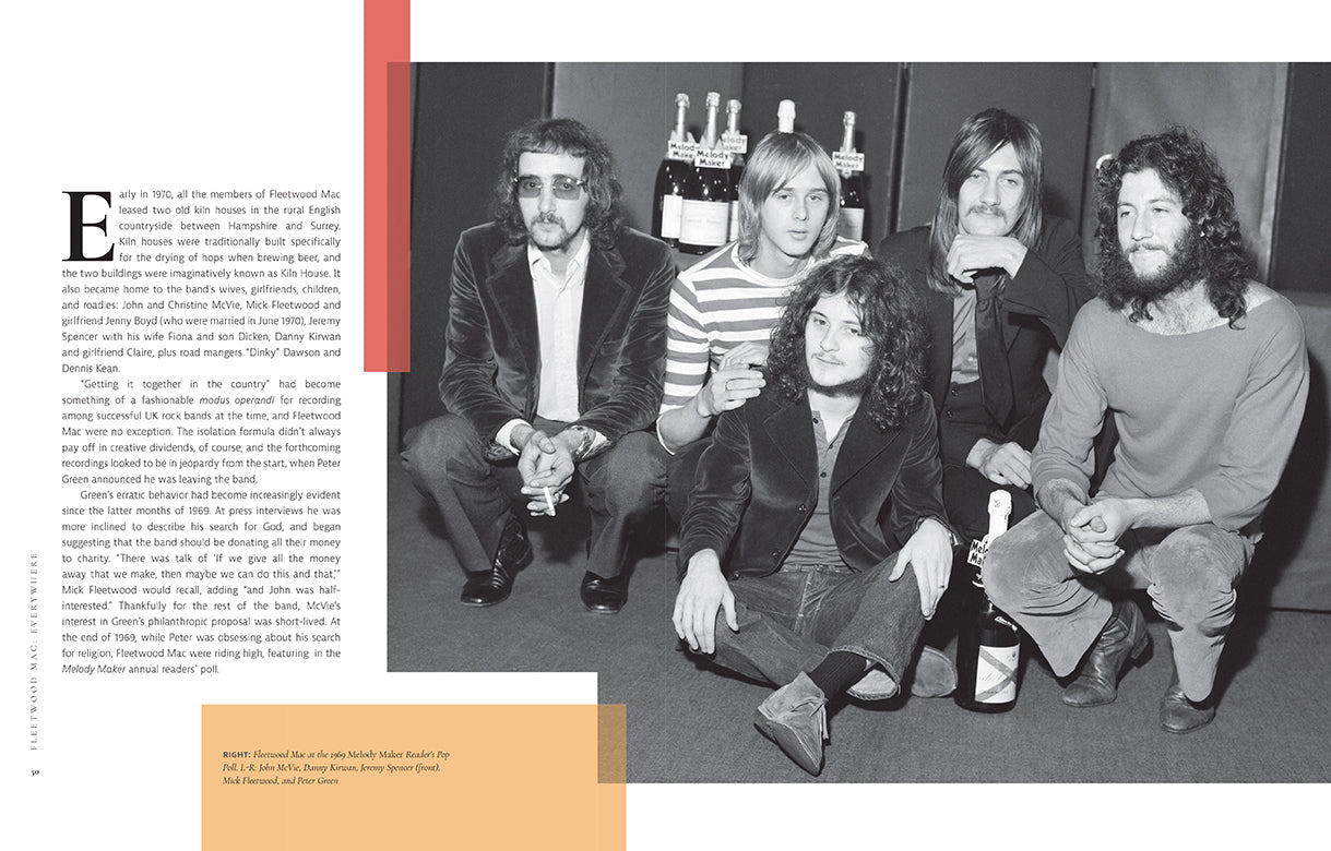 Hardcover book titled "Fleetwood Mac Everywhere" by Insight Editions, featuring a cover image with Fleetwood Mac band visuals.