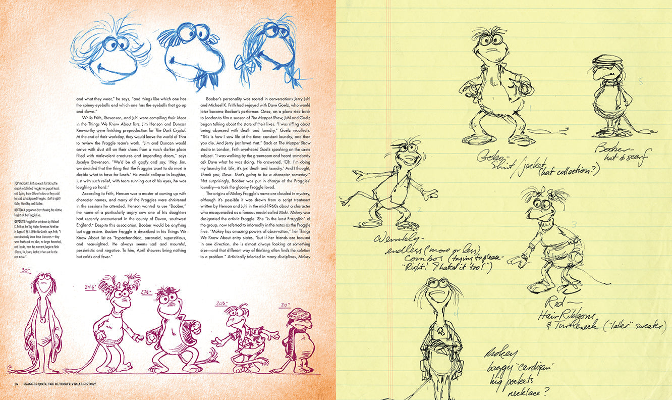 Hardcover book titled Fraggle Rock: The Ultimate Visual History by Insight Editions, featuring colorful cover art and detailed illustrations.