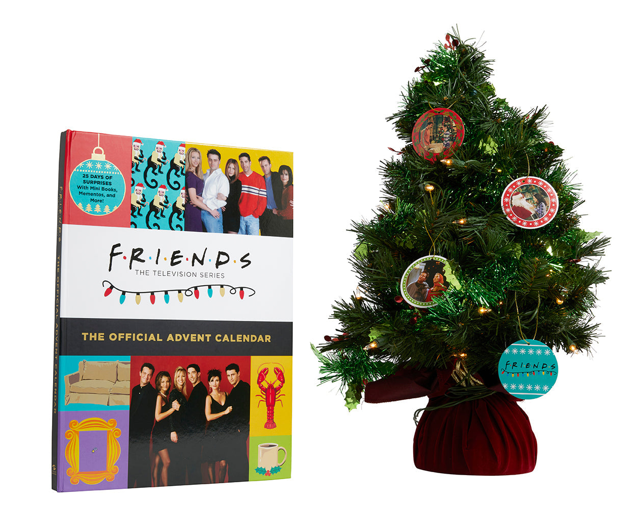 Hardcover "Friends: The Official Advent Calendar, Volume 2" by Insight Editions with festive themed cover and artwork.
