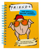 Hardcover "Friends: The Official Recipe Journal" by Insight Editions, featuring a cozy design with recipe pages and themed artwork.