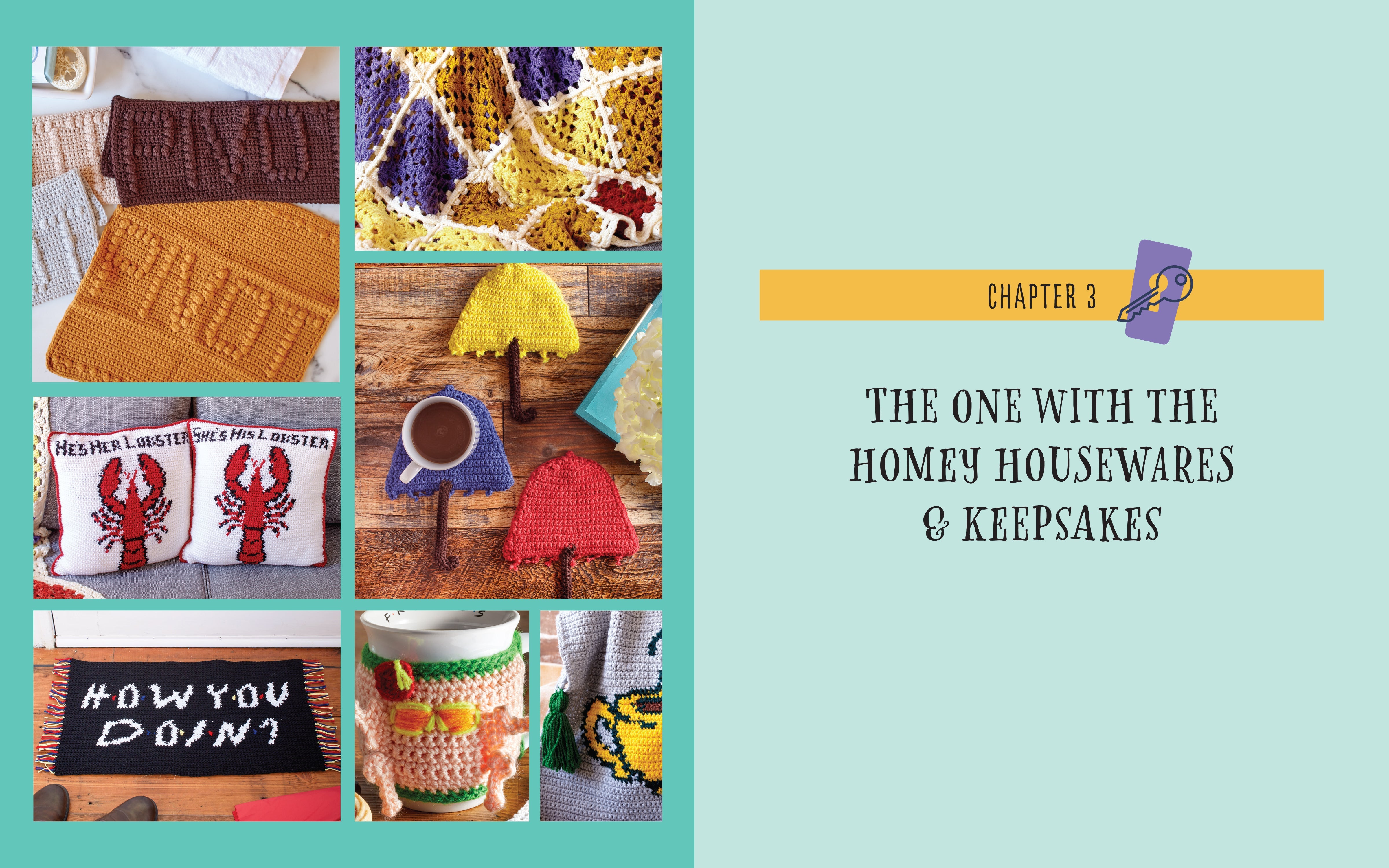 Hardcover of "Friends: The One with the Crochet" by Insight Editions, featuring a colorful crochet-themed cover design.
