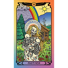 Softbound Grateful Dead tarot deck and guidebook kit by Insight Editions, featuring colorful design and card illustrations.