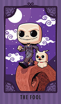 Hardcover Funko Nightmare Before Christmas Tarot Deck and Guidebook by Insight Editions, featuring spooky illustrations and card designs.