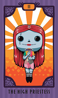 Hardcover Funko Nightmare Before Christmas Tarot Deck and Guidebook by Insight Editions, featuring spooky holiday-themed illustrations.