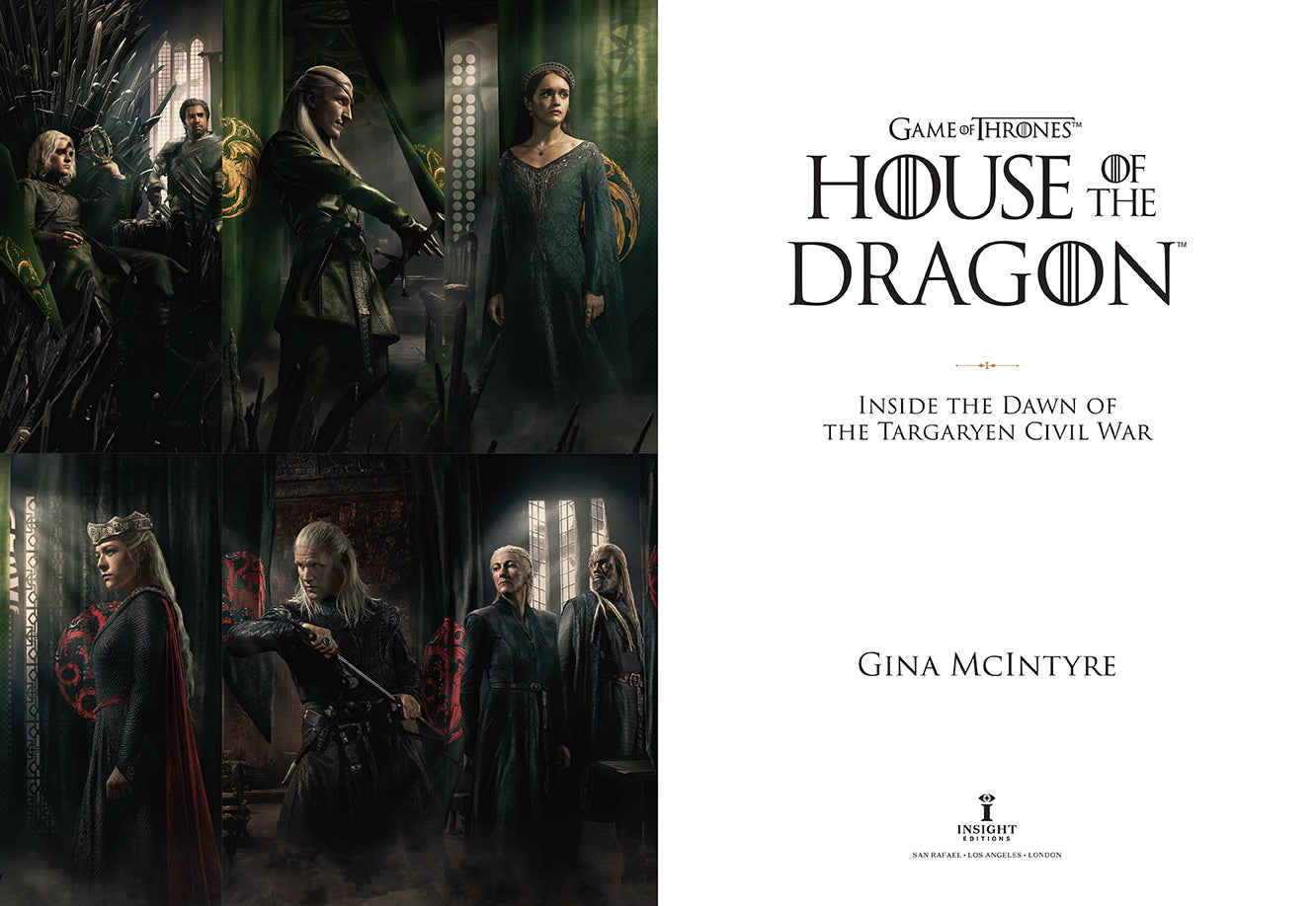 Hardcover edition of Game of Thrones: House of the Dragon by Insight Editions, featuring detailed cover art.