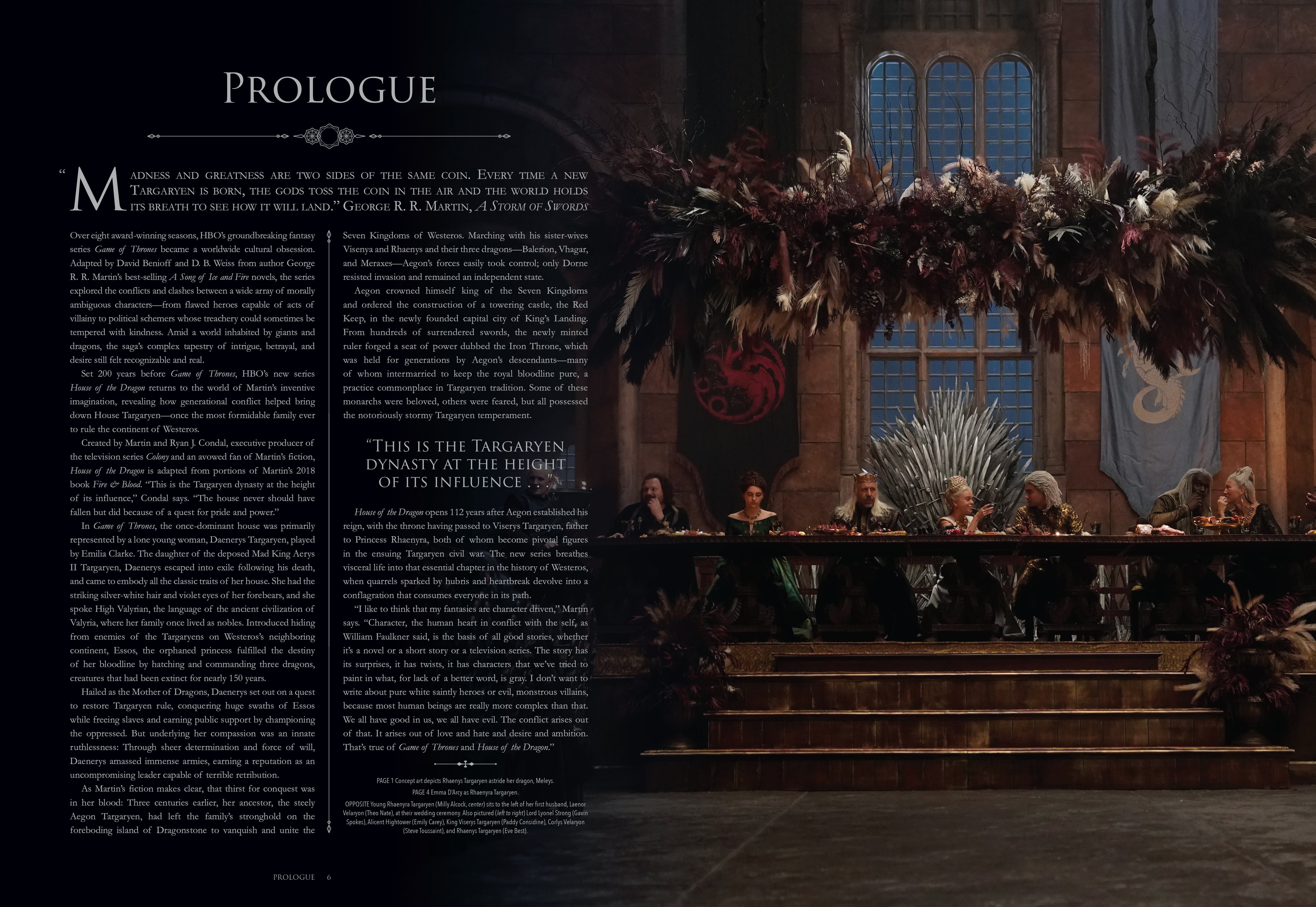 Hardcover book titled "Game of Thrones: House of the Dragon" by Insight Editions, featuring cover art and design.