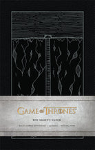 Hardcover Game of Thrones Night's Watch ruled journal by Insight Editions with embossed Night's Watch emblem on cover.