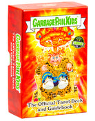 Hardcover Garbage Pail Kids Tarot Deck and Guidebook by Insight Editions, featuring illustrated cards and guide inside.