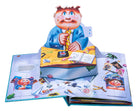 Hardcover Garbage Pail Kids: The Ultimate Pop-Up Yearbook by Insight Editions featuring colorful pop-up illustrations inside.
