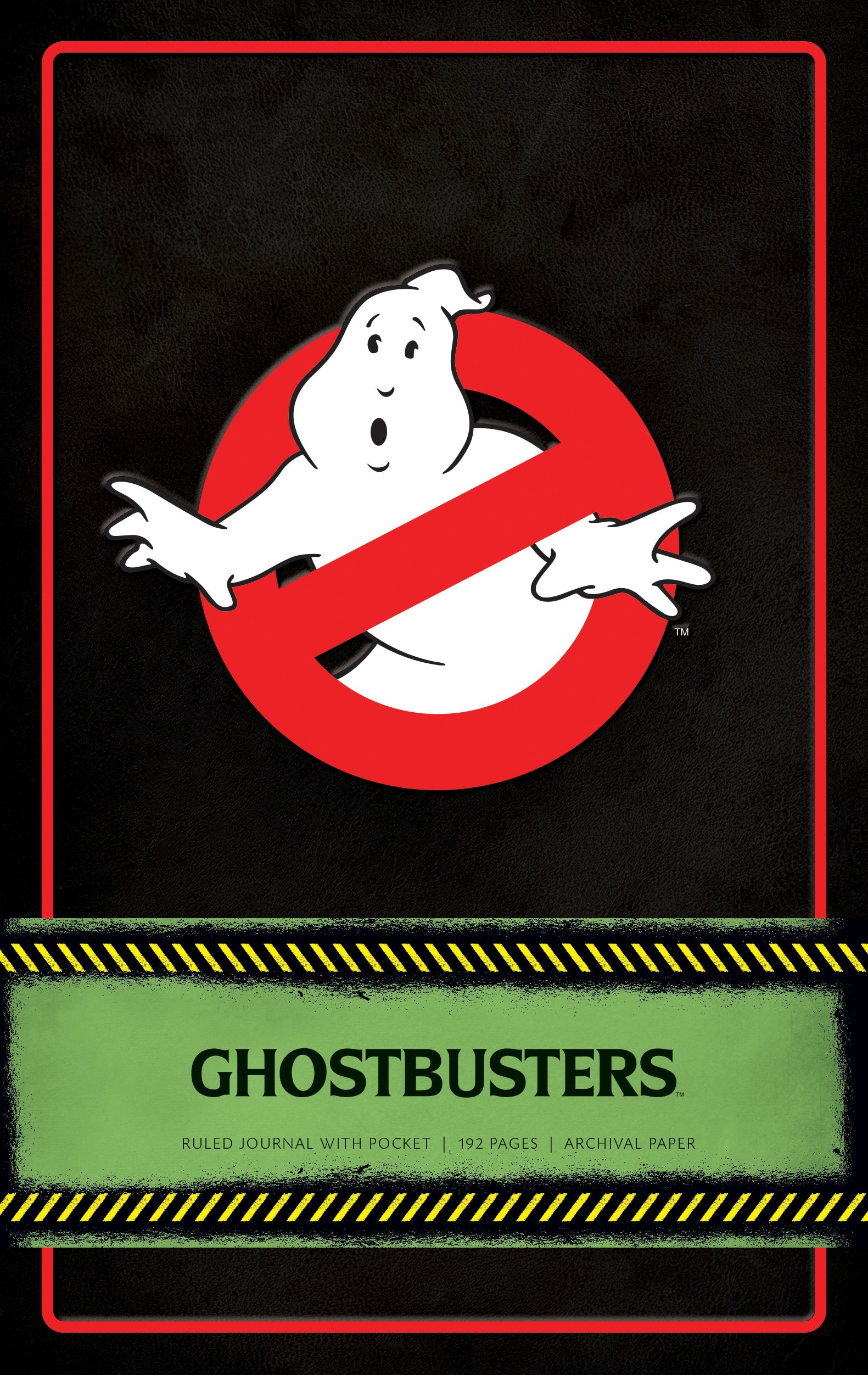 Ghostbusters hardcover ruled journal with ghost-themed cover design, by Insight Editions, featuring a durable hardcover and lined pages.