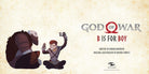 Hardcover book titled "God of War: B is for Boy" by Insight Editions, featuring detailed cover art and design.