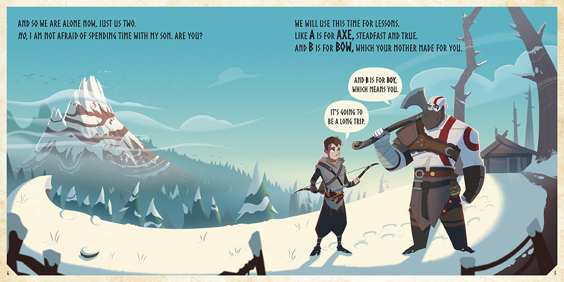 Hardcover book titled "God of War: B is for Boy" by Insight Editions, featuring cover art related to the game.