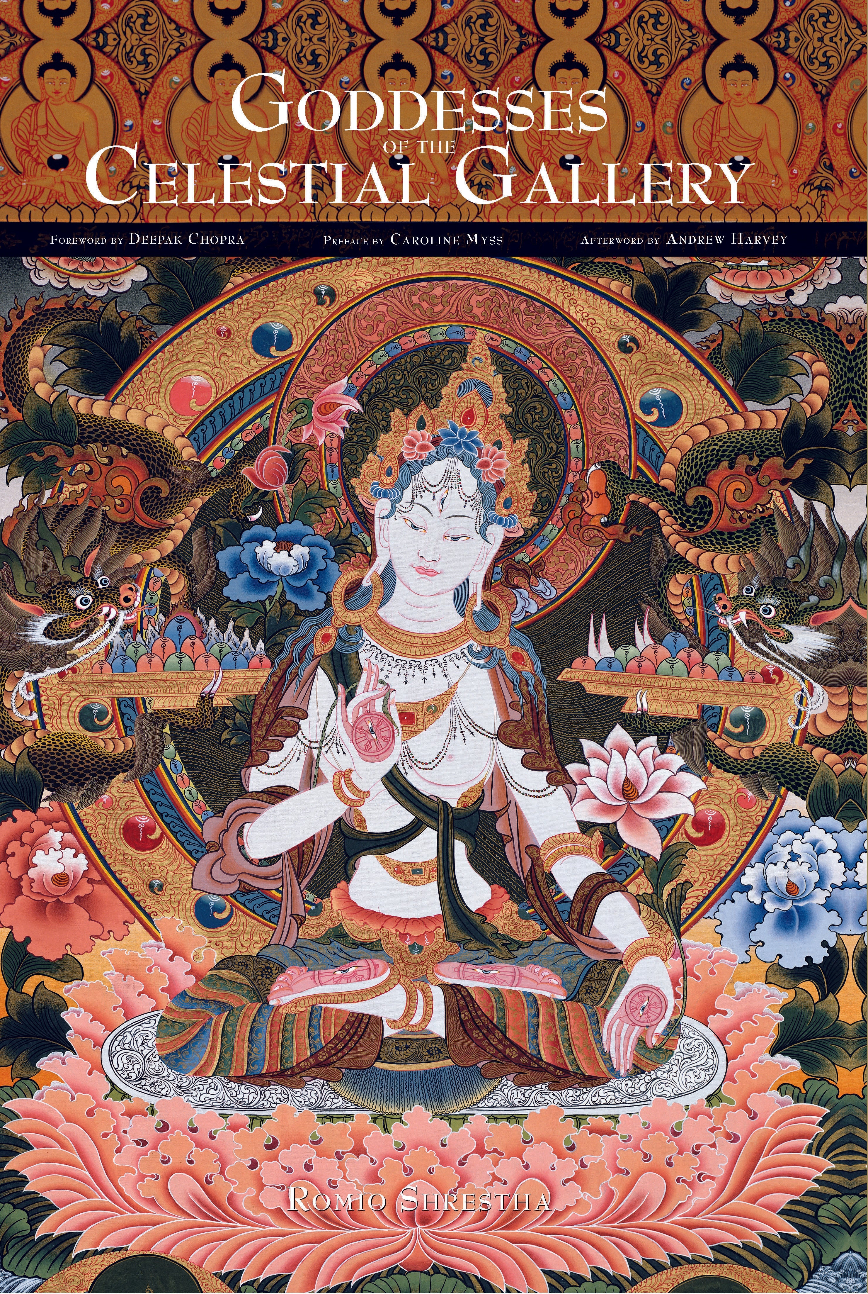 Hardcover book titled "Goddesses of the Celestial Gallery" by Insight Editions, featuring celestial goddess illustrations on the cover.