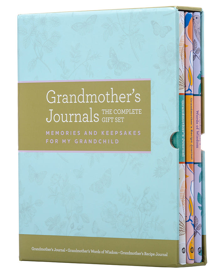 Hardcover gift set of Grandmother's Journals by Insight Editions, featuring elegant journal covers and pages inside.
