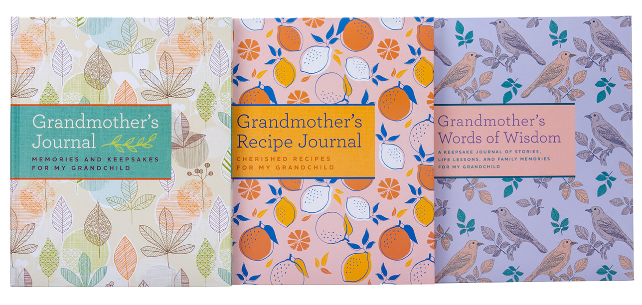 Hardcover gift set of Grandmother's Journals by Insight Editions, featuring beautifully designed journals for writing and reflection.