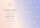 Hardcover book titled "Gratitude" by Insight Editions with a decorative cover design.