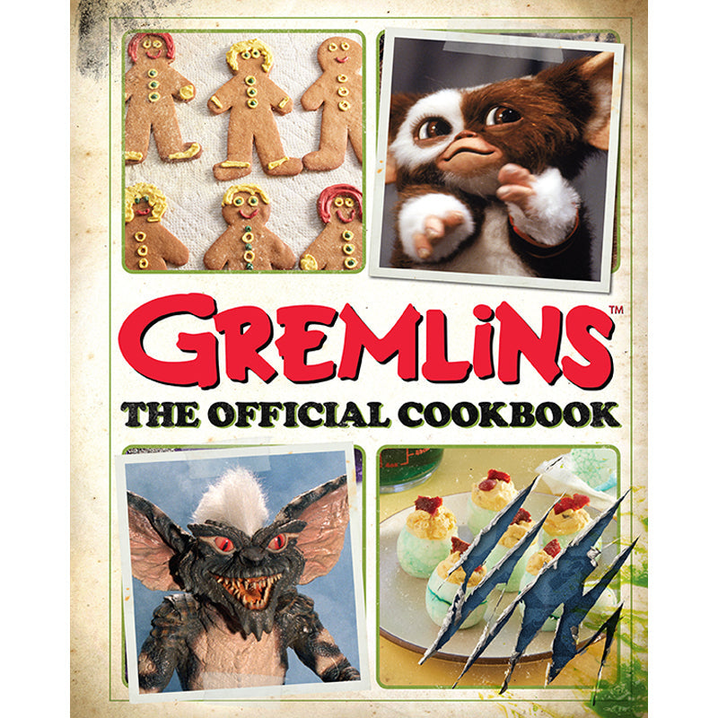 Hardcover of Gremlins: The Official Cookbook by Insight Editions, featuring colorful illustrations and themed recipes.