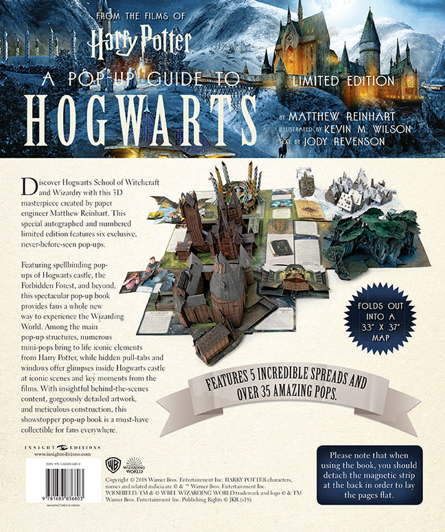 Hardcover Harry Potter: A Pop-Up Guide to Hogwarts by Insight Editions, featuring detailed pop-up illustrations of Hogwarts castle.
