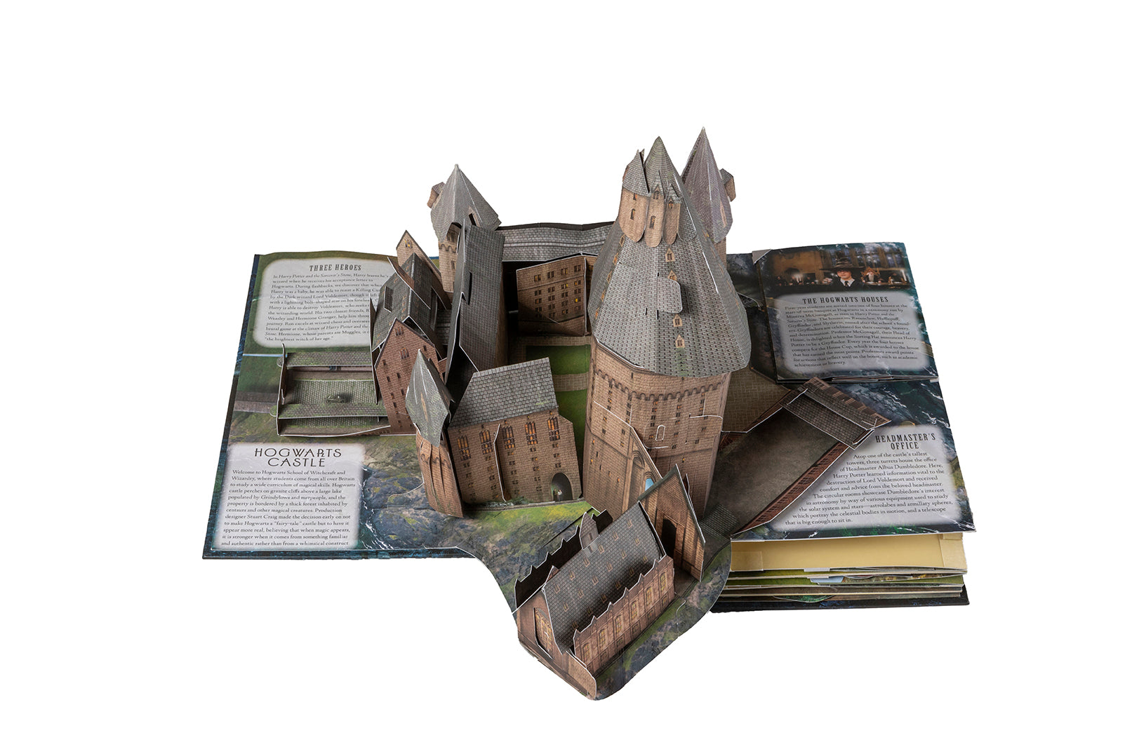Hardcover edition of Harry Potter: A Pop-Up Guide to Hogwarts by Insight Editions, featuring detailed pop-up pages of Hogwarts castle.