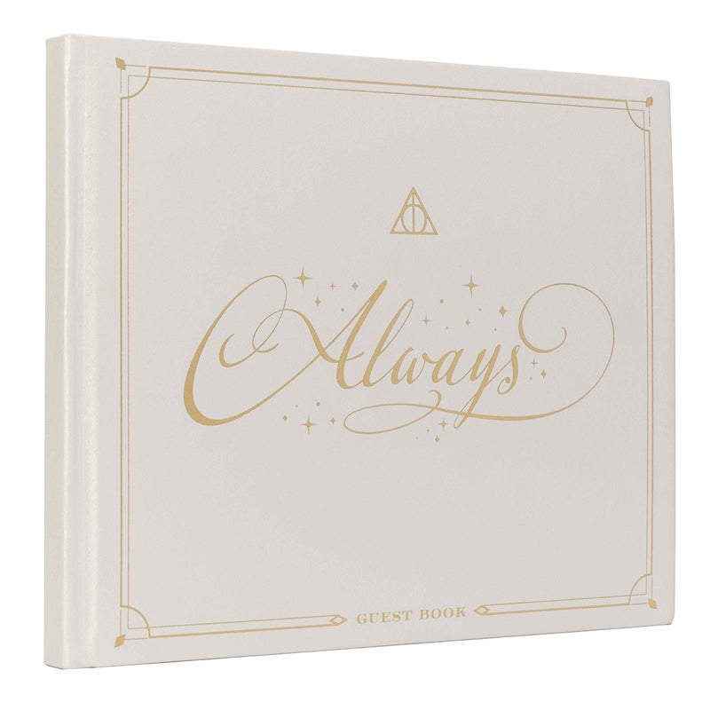 Hardcover Harry Potter Always Wedding Guest Book by Insight Editions with magical cover design and space for guest signatures