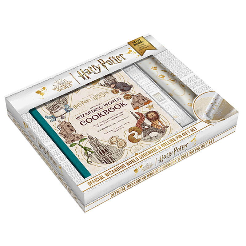 Hardcover Harry Potter and Fantastic Beasts Official Wizarding World Cookbook Gift Set by Insight Editions with colorful cover art.