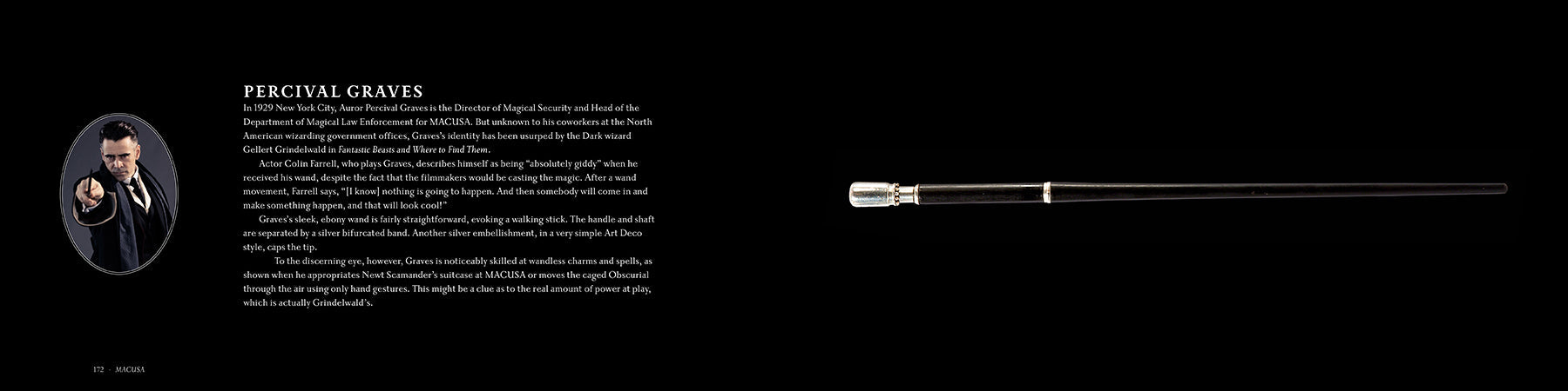 Hardcover book titled "Harry Potter and Fantastic Beasts: The Wands of the Wizarding World" by Insight Editions, featuring wand illustrations.