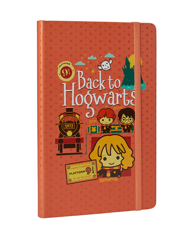 Hardcover Harry Potter: Back to Hogwarts ruled journal by Insight Editions, featuring magical cover design and lined pages.