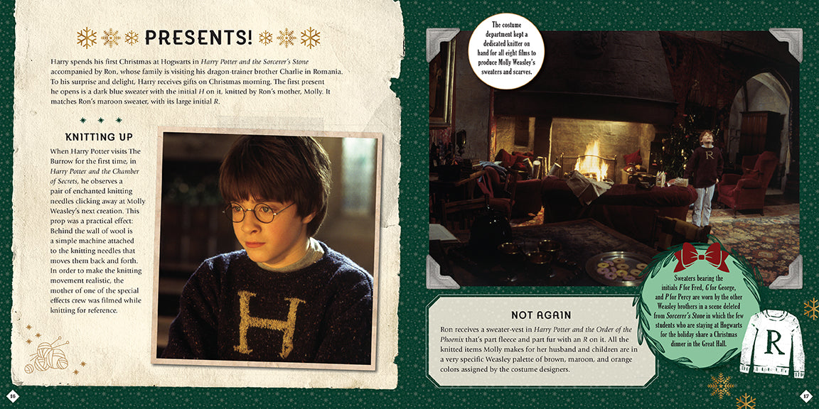 Hardcover of Harry Potter: Christmas at Hogwarts by Insight Editions, featuring festive Hogwarts-themed cover art.