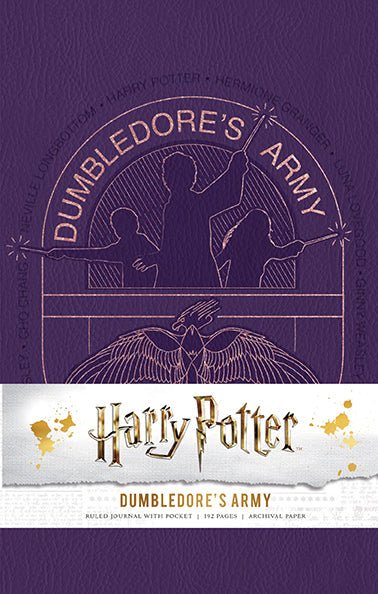 Hardcover Harry Potter Dumbledore's Army ruled journal by Insight Editions, featuring magical design and lined pages for note-taking.
