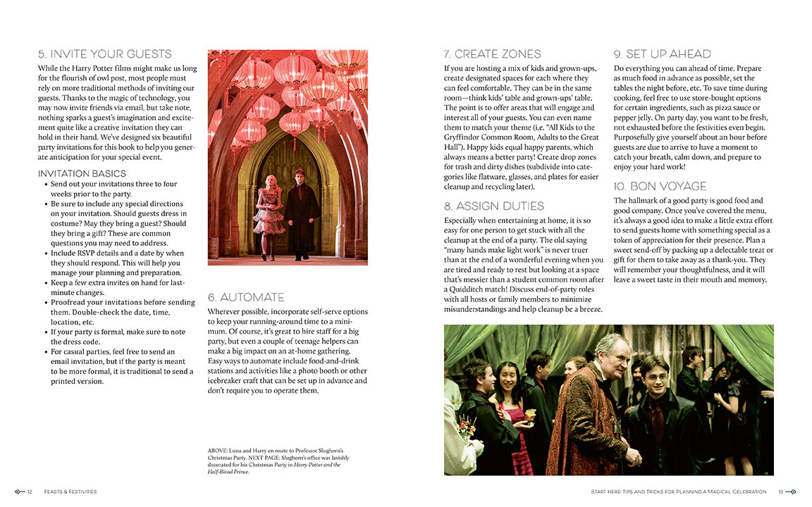 Hardcover copy of Harry Potter: Feasts & Festivities by Insight Editions with colorful cover art.