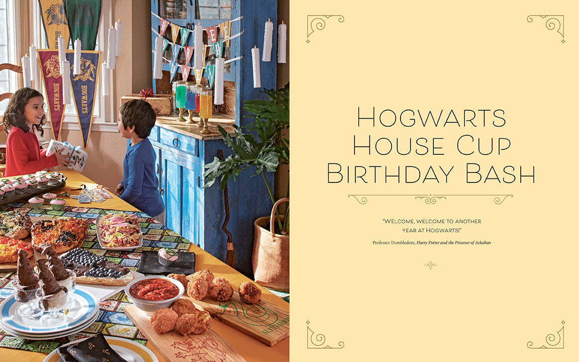 Hardcover copy of Harry Potter: Feasts & Festivities by Insight Editions, featuring magical-themed illustrations and ornate cover design.