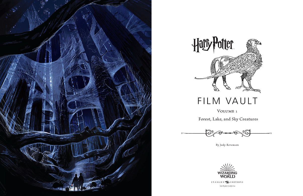 Hardcover Harry Potter: Film Vault Volume 1 by Insight Editions, featuring iconic Harry Potter film memorabilia and artwork.